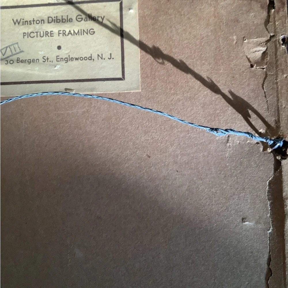 Antique Framed Etching - Picture 7 of 7